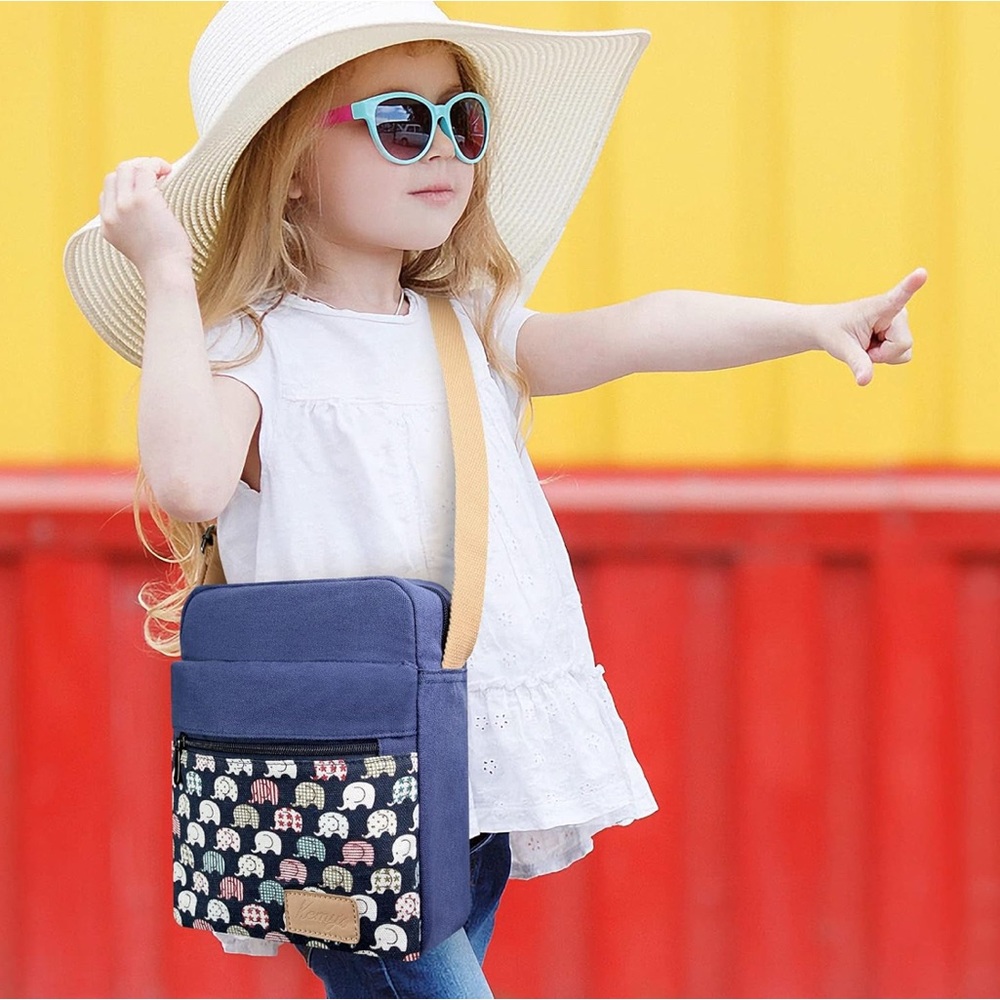 New Kemy’s Crossbody Purse Handbag Bag Diva Approved Elephant Print 🐘💙💜